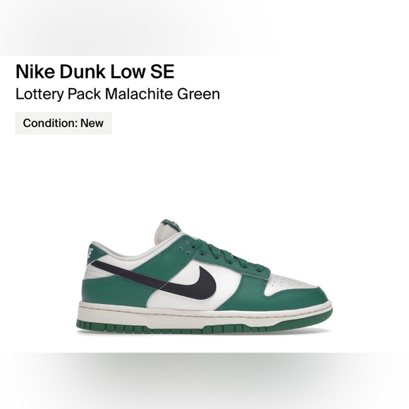 Brand new Nike Dunk Low SE: lottery pack malachite green